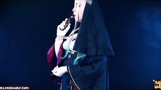 A nun punished me for my lie, using a strapon in a steamy scene