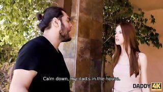 The beauty did not expect to meet the father of her boyfriend, but she was pleased