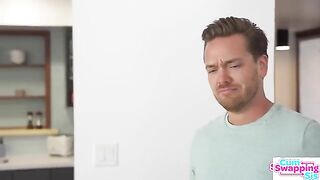 Stepsis Chloe Temple blew bubbles with cum, showcasing her petite, flirtatious charm