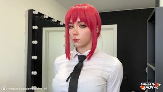 A juicy pussy is loved by the dominant Makima, who also enjoys hard sex and dirty talk