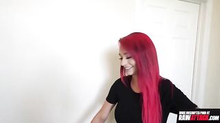 Tattooed slut Demi Rhoades gets fucked on camera