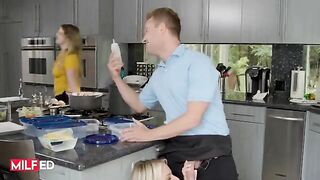 Rachael Cavalli, the busty blonde MILF, gets her pussy filled with cum