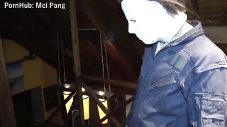 The girl was left alone and she called for a wicked visitor