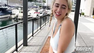 The guy made a cumshot on the hairy pussy of Chloe Surreal, who loved it
