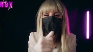 A crazy nurse in latex will bring you two orgasms