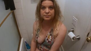 A step mom helps her son to get a sperm sample for a donation