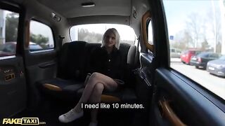 A young pretty girl is being fucked in the fake taxi