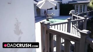 Latina stepdaughter Eliza Ibarra getting dad’s cock out of mouth
