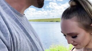 Young PAWG gets fucked hard by a huge dick in the middle of summer heat