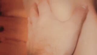 My wife with big tits fucks me and jumps on my dick