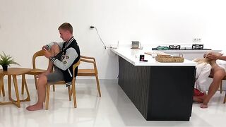 A girl has sex with another guy while her boyfriend watches, showcasing Californiababe’s daring side