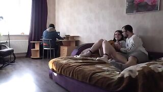 The girl was fucked behind her husband’s back by a cunning guy