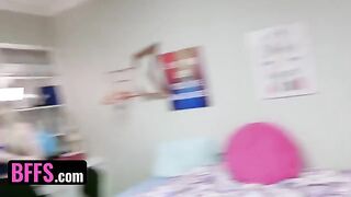 Two roommates fuck with two hot college girls in a steamy dormitory scene