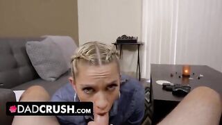 Blonde step daughter Khloe Kapri gets fucked by her step daddy in POV