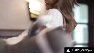 Blonde roommate fucks with Gabbie and Eliza in a steamy scene