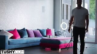 An influential girl in the industry, Lexi, has anal sex with a cameraman