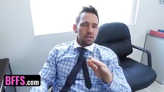 Sami Parker, Sarah Banks, and Danni Rivers star in a busty office threesome