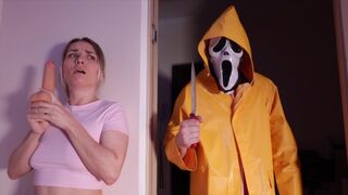 André Love fucks his pretty wife in a scary horror parody