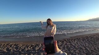 The guy promised to process the pictures, but the girl had sex again