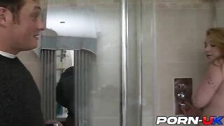 Harmony Reigns takes a shower and gets fucked by stepdad in the UK