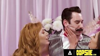 Lauren Phillips and April Olsen play a risqué sock game