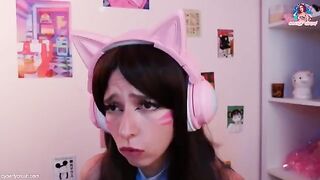 Overwatch cosplay with a sexy gamer girl who loves to play