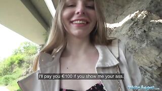 Hot Ukrainian girl has sex with stranger on the city streets