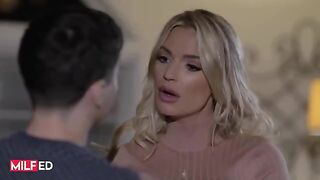 A stepmom is offering a sensual reward for good behavior in this steamy MILFED scene