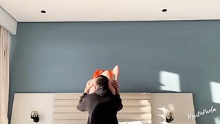 He licked his girlfriend’s pussy and then planted her on his big dick
