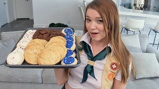 The motivated girl scout cookie seller got fucked after work