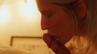 A sexy massage from the wife before going to bed with her husband