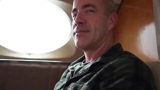 A couple has sex on the plane and gets caught in a steamy Mile High Creampie scene