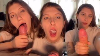 Guy made a bet with his stepsister to suck her cock