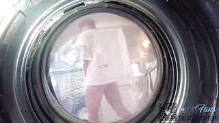 Girl was looking for underwear in the washing machine and got fucked