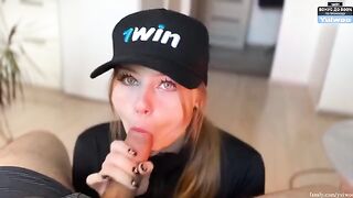 You are the luckiest man, because today you get a blowjob!