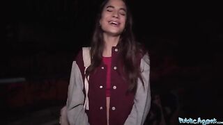 Public Agent: Hot French Model got banged outdoors for cash by a stranger