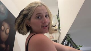 The girl prefers to receive a cock instead of money in her house
