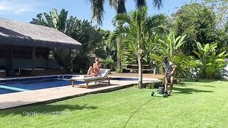My gardener is of no use, but he satisfies me passionately while my husband rests