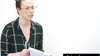 Two young researches Melody Marks and Adria Rae participate in a focus group study to earn money