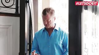 A rich guy fucks the hot girl and her girlfriend Karlee Grey