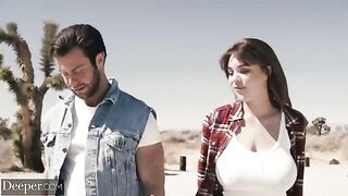Seth fucked sexy brunette Gabbie on the car’s bonnet