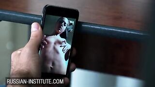 A cute video call from a charming girl to her boyfriend, warming things up
