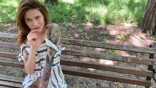 I pull my panties off in the park and play with my pussy publicly