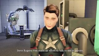 Agent Carter Examines Captain America's cock in a 3D animated scene