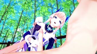 Kokomi gets her pussy filled with cock in this 3D hentai