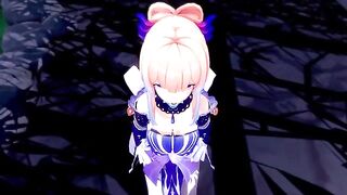 Kokomi gets her pussy filled with cock in this 3D hentai
