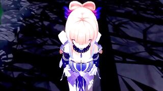 Kokomi gets her pussy filled with cock in this 3D hentai