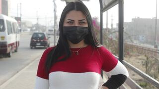 A massive Venezuelan ass shakes on the streets of Lima before getting fucked