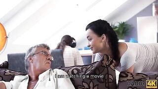 Old guy screwed his son's young girlfriend hard