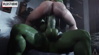 Hentai futanari action with Marvel heroes in a 3D twist